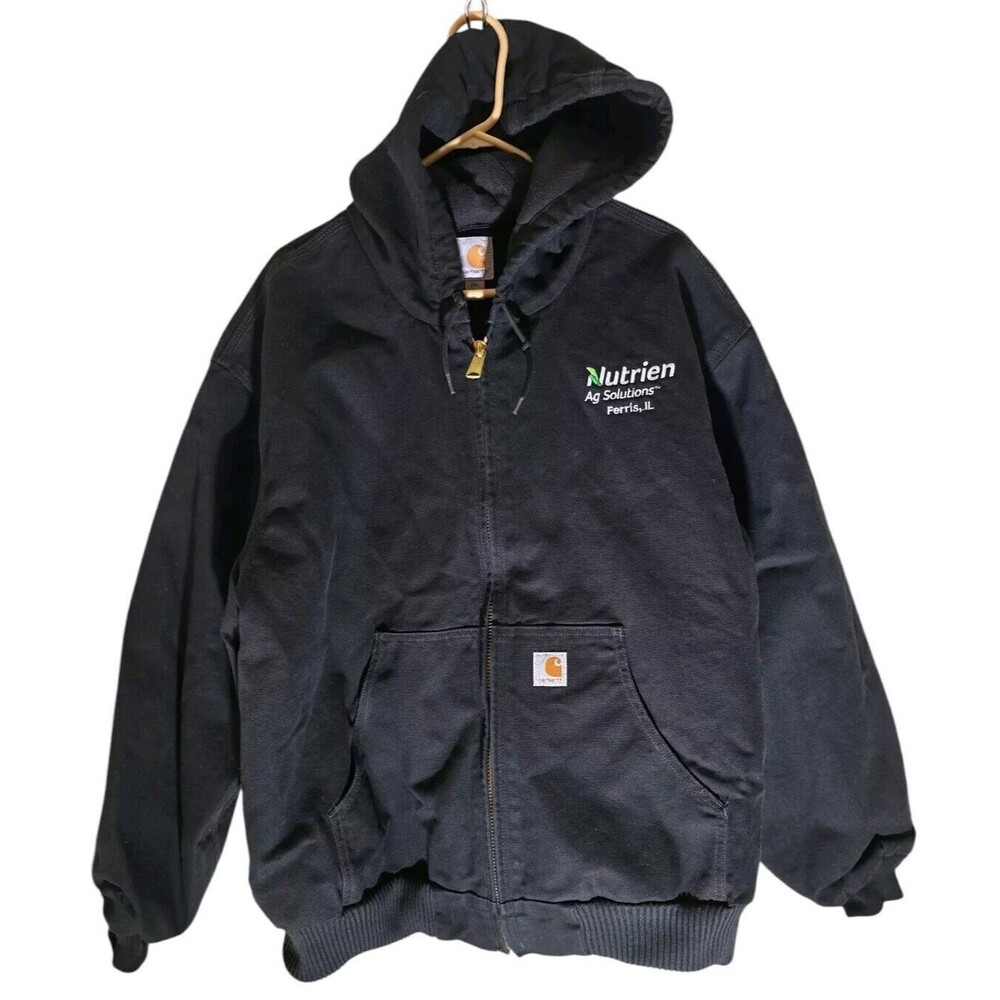 Carhartt Jacket Black Mens 2XL Regular Workwear 103940 Excellent Condition